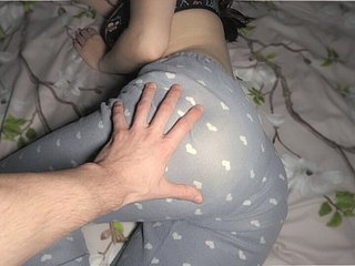 wake up, step Sister's good-looking ass - POV blowjob