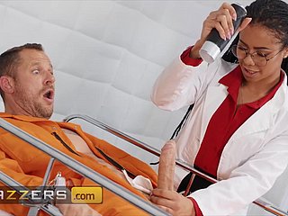 Threatening doctor treats a worthless come what may upon the brush swarthy pussy